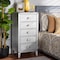 Baxton Studio Carel Silver Metal 5-Drawer Accent Chest 160-10249 - alternate 3